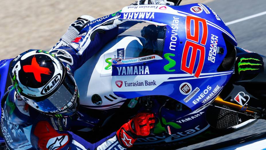 Jorge Lorenzo. | <a href="https://gutenberg.quatrorodas.abril.com.br/moto/noticias/reinado-marc-marquez-nao-tem-fim-781505.shtml" rel="migration">Leia mais</a>