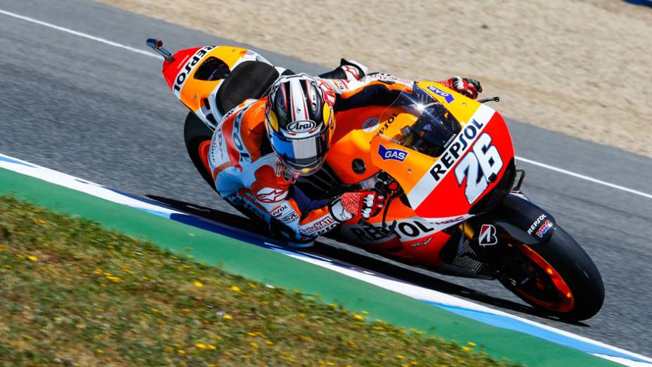 Dani Pedrosa. | <a href="https://gutenberg.quatrorodas.abril.com.br/moto/noticias/reinado-marc-marquez-nao-tem-fim-781505.shtml" rel="migration">Leia mais</a>