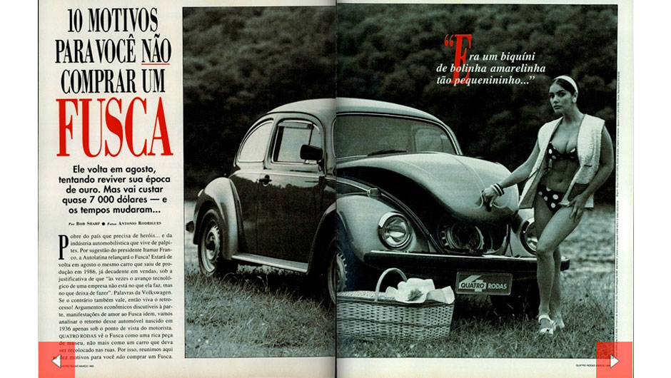 A história do VW Fusca no Brasil por QUATRO RODAS A história do VW Fusca no Brasil por QUATRO RODAS