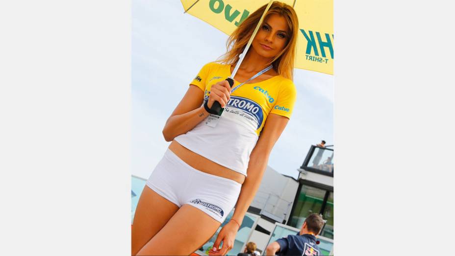 Veja as belas garotas da MotoGP, etapa de San Marino| <a href="https://gutenberg.quatrorodas.abril.com.br/moto/noticias/motogp-lorenzo-triunfa-misano-754124.shtml" rel="migration">Leia mais</a>