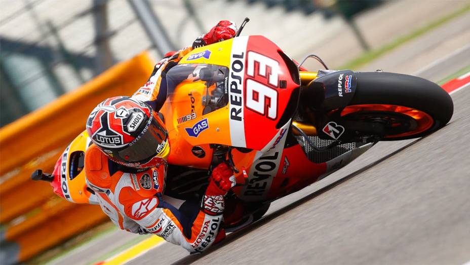 Marc Márquez garantiu mais uma pole position em 2013 | <a href="https://gutenberg.quatrorodas.abril.com.br/moto/noticias/motogp-marquez-garante-pole-aragon-755537.shtml" rel="migration">Leia mais</a>