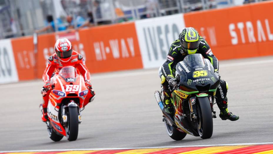 Cal Crutchlow foi o sétimo em Aragón | <a href="https://gutenberg.quatrorodas.abril.com.br/moto/noticias/motogp-marquez-garante-pole-aragon-755537.shtml" rel="migration">Leia mais</a>