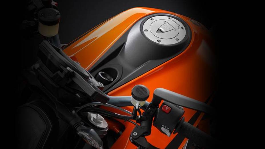 Seu DNA agressivo atinge a expressão máxima | <a href="https://gutenberg.quatrorodas.abril.com.br/moto/noticias/ktm-revela-1290-super-duke-r-2014-755875.shtml" rel="migration">Leia mais</a>