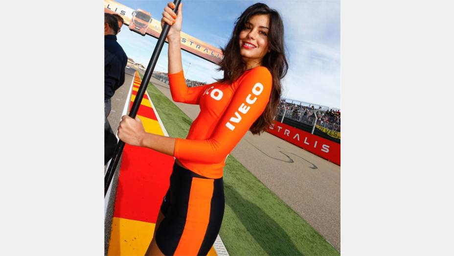 Veja as belas garotas da MotoGP, etapa de Aragón | <a href="https://gutenberg.quatrorodas.abril.com.br/moto/galerias/competicoes/motogp-aragon-domingo-755577.shtml" rel="migration">Leia mais</a>