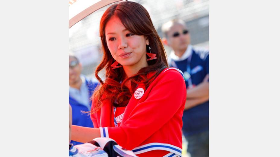 Veja as belas Garotas da MotoGP - Japão | <a href="https://gutenberg.quatrorodas.abril.com.br/moto/noticias/motogp-definicao-titulo-fica-ultima-prova-758422.shtml" rel="migration">Leia mais</a>