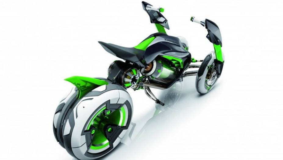 A Kawasaki não detalhou o motor elétrico do protótipo, apesar de ele ser alimentado por uma bateria de alta capacidade de níquel e hidreto metálico Gigacell | <a href="https://gutenberg.quatrorodas.abril.com.br/moto/noticias/kawasaki-mostra-j-concept-toquio-761438.s" rel="migration"></a>