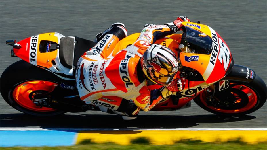 Dani Pedrosa foi apenas o nono | <a href="https://gutenberg.quatrorodas.abril.com.br/moto/noticias/motogp-marquez-pole-le-mans-783126.shtml" rel="migration">Leia mais</a>