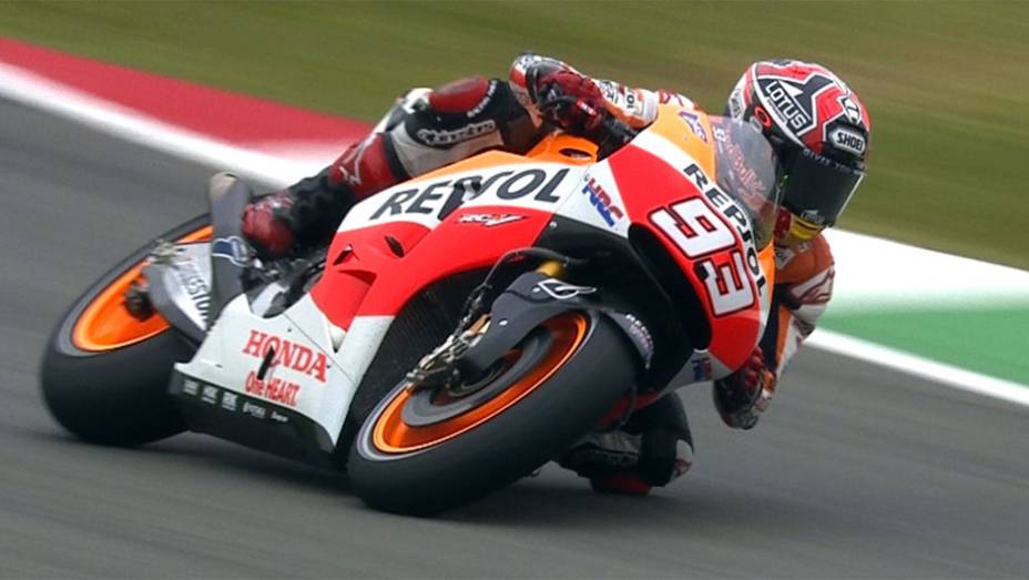 Marc Márquez anota o melhor tempo em Mugello nesta sexta (30) | <a href="https://gutenberg.quatrorodas.abril.com.br/moto/noticias/motogp-marquez-lidera-treinos-mugello-784616.shtml" rel="migration">Leia mais</a>