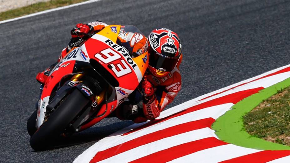 Marc Márquez ficou em terceiro | <a href="https://gutenberg.quatrorodas.abril.com.br/moto/noticias/motogp-pedrosa-largara-frente-barcelona-786152.shtml" rel="migration">Leia mais</a>