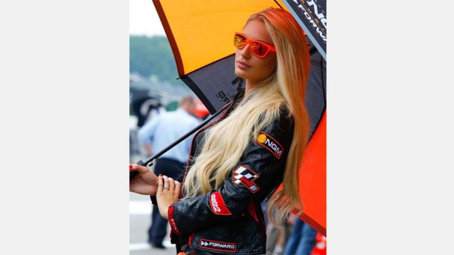 Veja as belas Garotas da MotoGP, etapa da Holanda | <a href="https://gutenberg.quatrorodas.abril.com.br/moto/galerias/competicoes/motogp-2014-assen-787516.shtml" rel="migration">Leia mais</a>