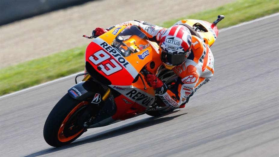 Marc Márquez faturou mais uma pole | <a href="https://gutenberg.quatrorodas.abril.com.br/moto/noticias/motogp-marquez-conquista-pole-indianapolis-795041.shtml" rel="migration">Leia mais</a>