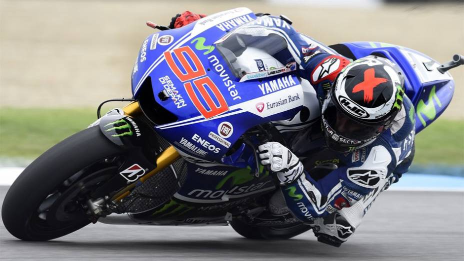 Jorge Lorenzo foi o segundo colocado | <a href="https://gutenberg.quatrorodas.abril.com.br/moto/noticias/motogp-marquez-vence-prova-indianapolis-795057.shtml" rel="migration">Leia mais</a>