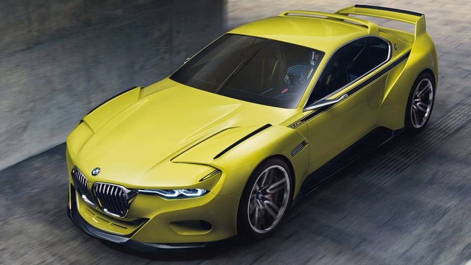 BMW 3.0 CSL Hommage (2015) - ele surgiu como tributo ao 3.0 CS, carro muito popular da montadora alemã há quatro décadas. Seu visual é inovador, além de contar com materiais leves em sua construção. | <a href="https://gutenberg.quatrorodas.abril.com.br/galerias/espec" rel="migration"></a>