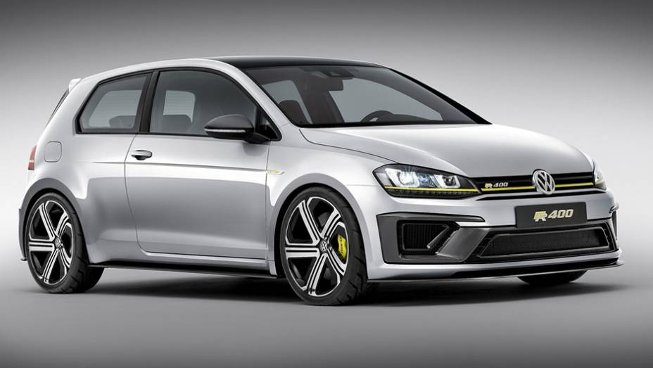 Volkswagen Golf R400 (2014) - o nome dele já dá um indício de sua principal característica: 400 cavalos de potência. Pode esfregar as mãos, pois ele, de fato, terá uma versão de produção. | <a href="https://gutenberg.quatrorodas.abril.com.br/galerias/especiais/concei" rel="migration"></a>