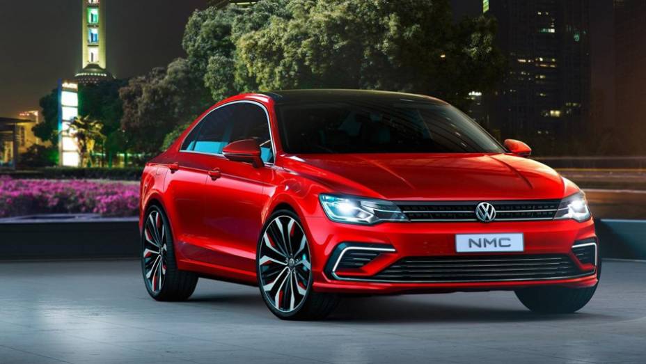 Equipado com um motor 2.0 turbo de 220 cv...| <a href="https://gutenberg.quatrorodas.abril.com.br/noticias/saloes/pequim-2014/conceito-volkswagen-new-midsize-coupe-sera-revelado-pequim-780074.shtml" rel="migration">Leia mais</a>