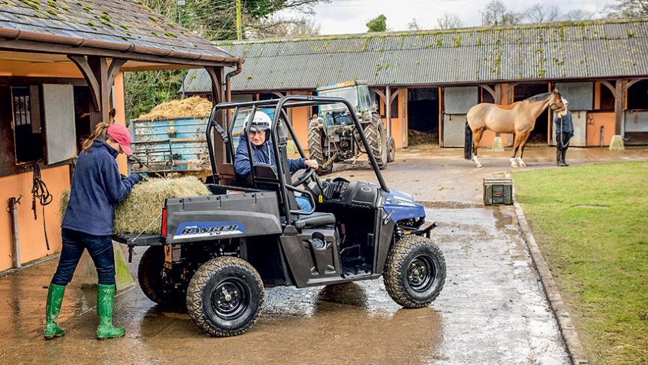 O Ranger EV elétrico trabalha em silêncio | <a href="https://gutenberg.quatrorodas.abril.com.br/moto/testes/atv-utv-polaris-2013-742351.shtml" rel="migration">Leia mais</a>