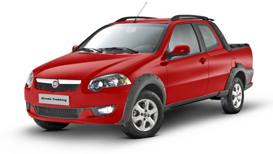 Além do tapa no visual, a Strada ganhou a versão Trekking 1.6 16V | <a href="https://gutenberg.quatrorodas.abril.com.br/carros/lancamentos/fiat-palio-weekend-siena-strada-2013-688581.shtml" rel="migration">Leia mais</a>