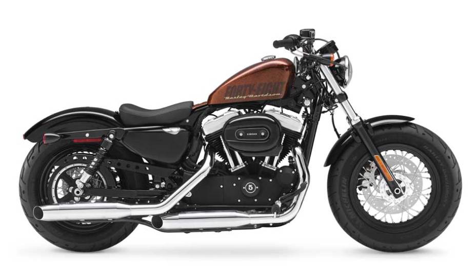 Ela traz um motor Evolution de 1.200 cm3 | <a href="https://gutenberg.quatrorodas.abril.com.br/moto/noticias/harley-davidson-tres-novidades-ao-salao-duas-rodas-756391.shtml" rel="migration">Leia mais</a>