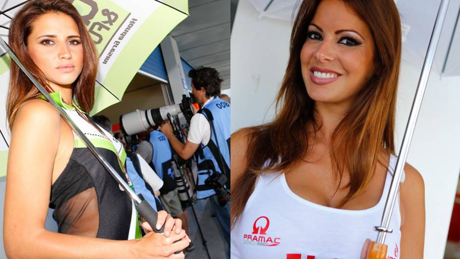 Garotas que embelezaram a etapa espanhola da MotoGP | <a href="https://gutenberg.quatrorodas.abril.com.br/moto/noticias/quatro-vezes-marquez-781513.shtml" rel="migration">Leia mais</a>