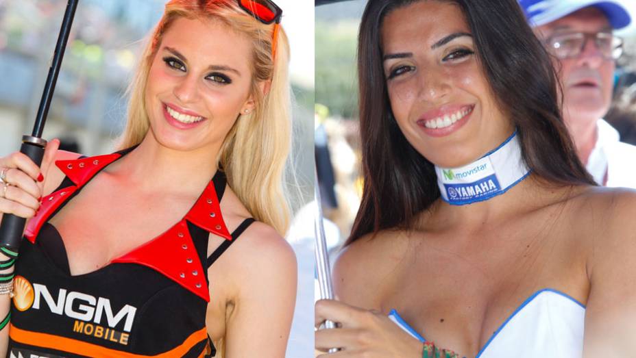 Garotas que embelezaram a etapa espanhola da MotoGP | <a href="https://gutenberg.quatrorodas.abril.com.br/moto/noticias/quatro-vezes-marquez-781513.shtml" rel="migration">Leia mais</a>