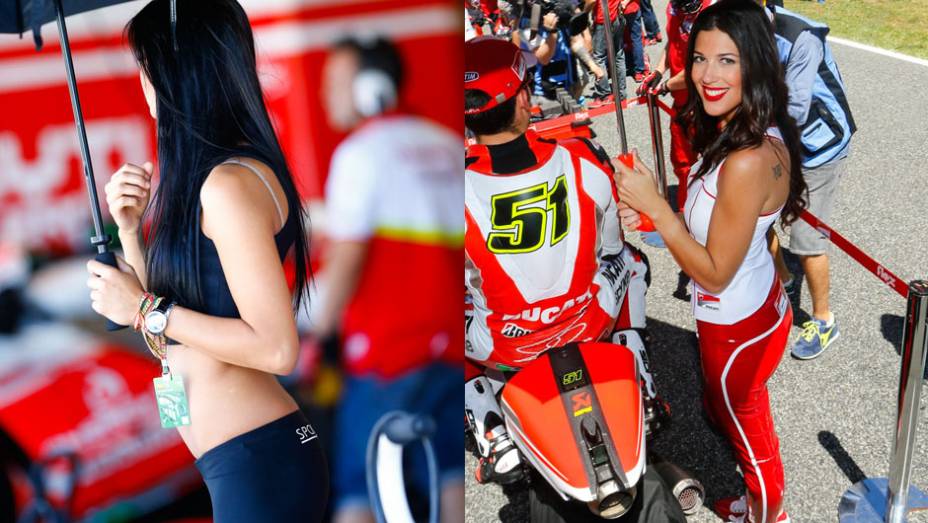 Garotas que embelezaram a etapa espanhola da MotoGP | <a href="https://gutenberg.quatrorodas.abril.com.br/moto/noticias/quatro-vezes-marquez-781513.shtml" rel="migration">Leia mais</a>