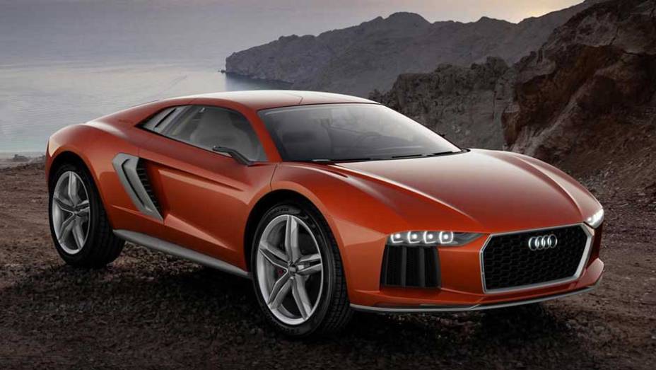 Grande surpresa da Audi, o Nanuk quattro lembra um R8 com roupagem aventureira | <a href="https://gutenberg.quatrorodas.abril.com.br/saloes/frankfurt/2013/audi-nanuk-quattro-concept-753021.shtml" rel="migration">Leia mais</a>