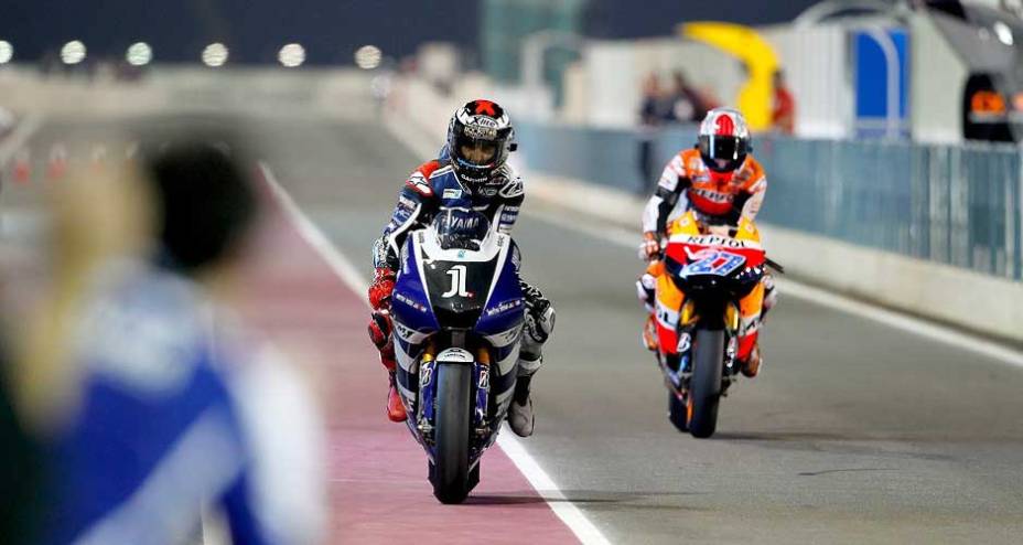 O atual campeão Jorge Lorenzo, da Yamaha, ficou em segundo lugar