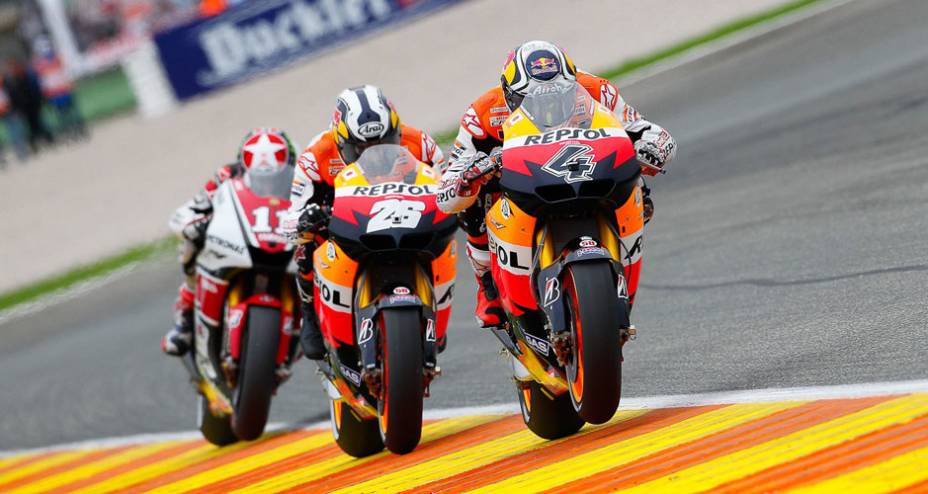 Andrea Dovizioso, Dani Pedrosa, Ben Spies Andrea Dovizioso, Dani Pedrosa, Ben Spies