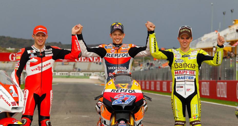 Bradl, Stoner e Terol Bradl, Stoner e Terol