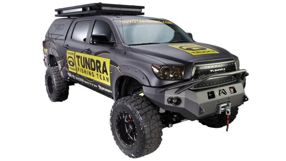 Toyota Tundra exposta no evento foi desenvolvida para pesca