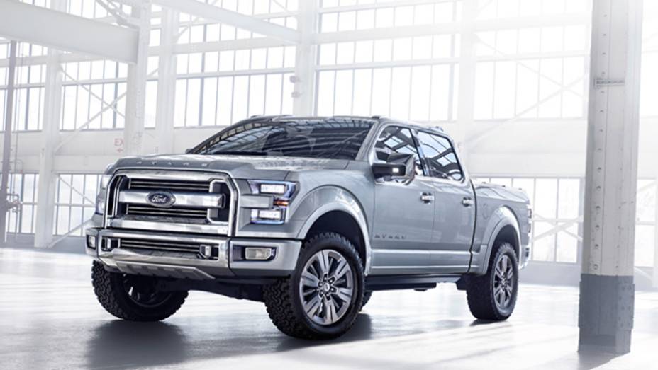 Atlas Concept é uma prévia do que será a próxima geração da Ford F-150 | <a href="https://gutenberg.quatrorodas.abril.com.br/saloes/detroit/2013/ford-atlas-concept-731027.shtml" rel="migration">Leia mais</a>