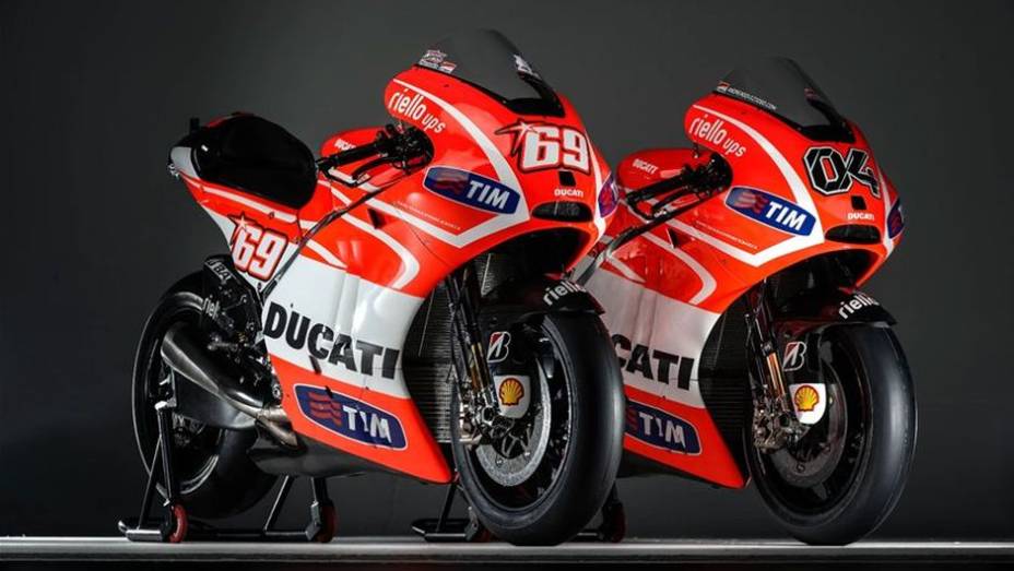 A Ducati apresentou a Desmosedici GP13 | <a href="https://gutenberg.quatrorodas.abril.com.br/moto/noticias/ducati-apresenta-desmosedici-gp13-731607.shtml" rel="migration">Leia mais</a>