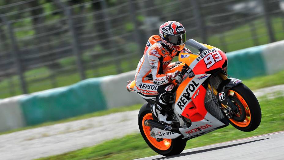 Marc Márquez (Repsol Honda Team) ficou com o quarto melhor tempo. <a href="https://gutenberg.quatrorodas.abril.com.br/moto/noticias/motogp-lorenzo-supera-pedrosa-sepang-734732.shtml" rel="migration">Leia mais</a>