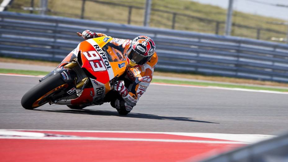 Marc Márquez (Repsol Honda Team) dominou os testes em Austin | <a href="https://gutenberg.quatrorodas.abril.com.br/moto/noticias/motogp-marc-marquez-absoluto-eua-736303.shtml" rel="migration">Leia mais</a>