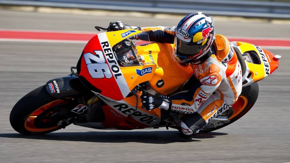 Dani Pedrosa (Repsol Honda Team) ficou com o segundo melhor tempo no teste privado| <a href="https://gutenberg.quatrorodas.abril.com.br/moto/noticias/motogp-marc-marquez-absoluto-eua-736303.shtml" rel="migration">Leia mais</a>