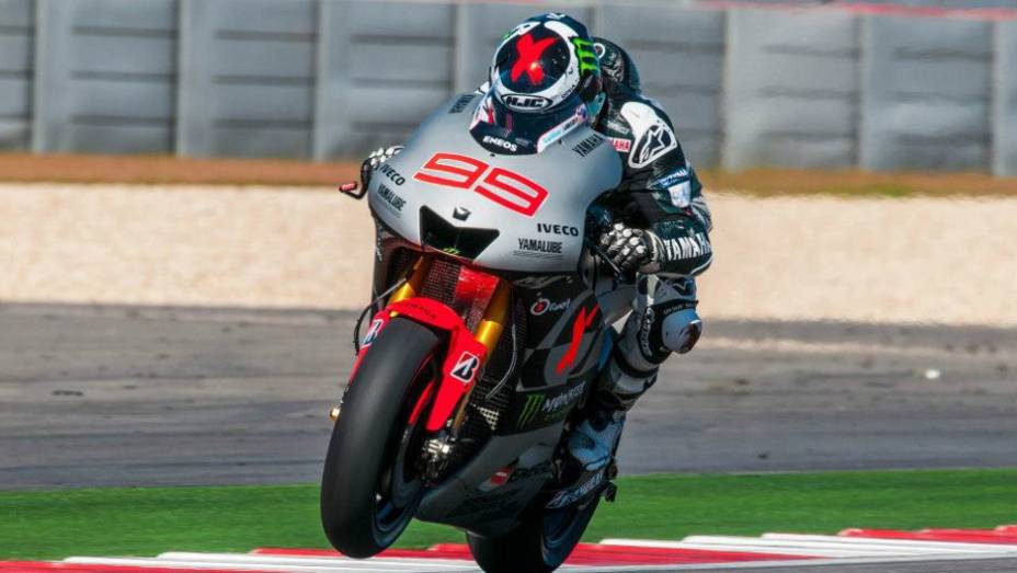 Jorge Lorenzo (Yamaha Factory Racing) ficou com o terceiro melhor tempo | <a href="https://gutenberg.quatrorodas.abril.com.br/moto/noticias/motogp-marc-marquez-absoluto-eua-736303.shtml" rel="migration">Leia mais</a>