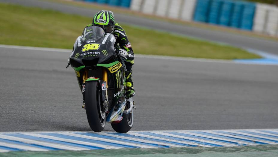 Cal Crutchlow (Monster Yamaha Tech 3) foi o mais rápido em Jerez | <a href="https://gutenberg.quatrorodas.abril.com.br/moto/noticias/motogp-yamaha-lidera-testes-jerez-737049.shtml" rel="migration">Leia mais</a>