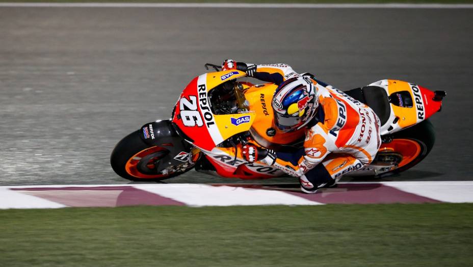 Dani Pedrosa (Repsol Honda Team) foi o quarto no Catar | <a href="https://gutenberg.quatrorodas.abril.com.br/moto/noticias/motogp-jorge-lorenzo-vence-corrida-catar-738020.shtml" rel="migration">Leia mais</a>