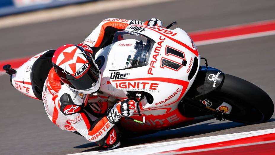 O norte-americano Ben Spies (Ignite Pramac Racing) largará em 12º lugar | <a href="https://gutenberg.quatrorodas.abril.com.br/moto/noticias/marquez-faz-1a-pole-carreira-austin-739216.shtml" rel="migration">Leia mais</a>