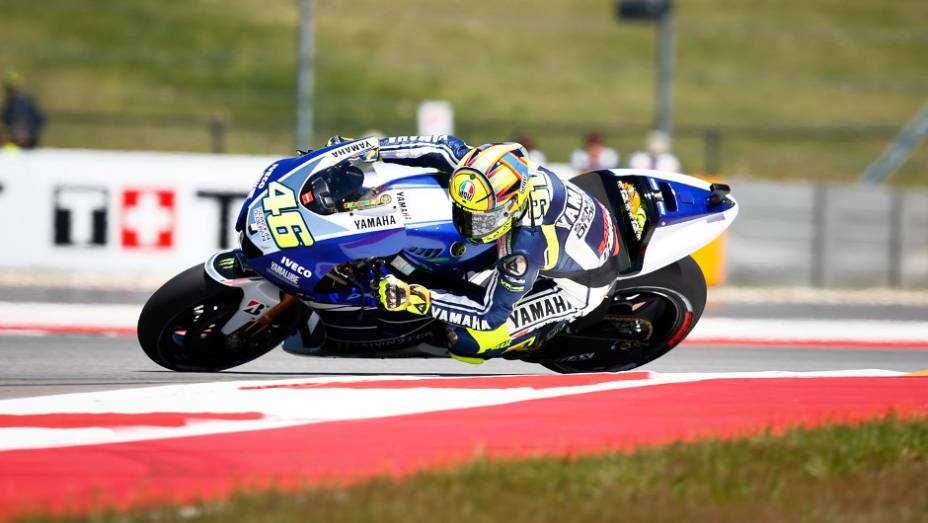 Valentino Rossi (Yamaha Factory Racing) ficou com o sexto lugar | <a href="https://gutenberg.quatrorodas.abril.com.br/moto/noticias/motogp-marc-marquez-vence-gp-americas-739261.shtml" rel="migration">Leia mais</a>