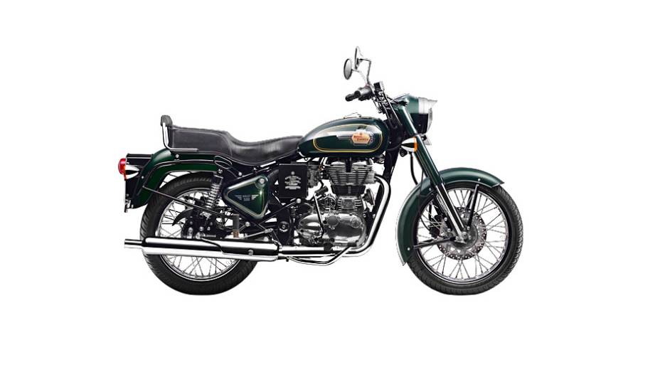 Seu motor, um clássico monocilíndrico de 500 cc, ficou mais forte e potente | <a href="https://gutenberg.quatrorodas.abril.com.br/moto/noticias/royal-enfield-lanca-bullet-500-2013-739487.shtml" rel="migration">Leia mais</a>