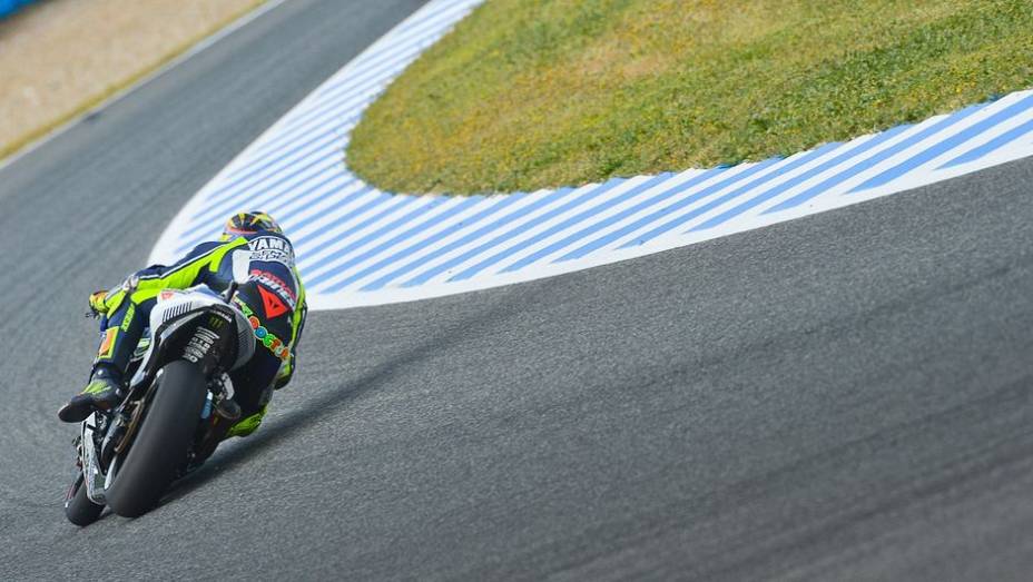 Valentino Rossi, mais uma vez, terminou em quarto | <a href="https://gutenberg.quatrorodas.abril.com.br/moto/noticias/motogp-lorenzo-lidera-treinos-jerez-740399.shtml" rel="migration">Leia mais</a>