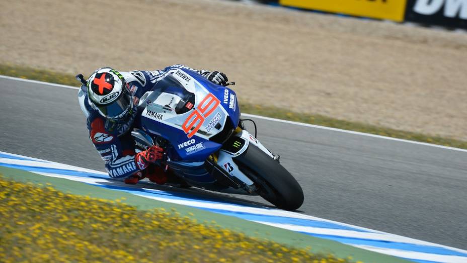 Jorge Lorenzo ficou com a terceira colocação | <a href="https://gutenberg.quatrorodas.abril.com.br/moto/noticias/motogp-dani-pedrosa-vence-espanha-740546.shtml" rel="migration">Leia mais</a>