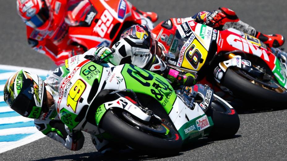 Alvaro Bautista ficou com o sexto lugar na corrida deste domingo (5) | <a href="https://gutenberg.quatrorodas.abril.com.br/moto/noticias/motogp-dani-pedrosa-vence-espanha-740546.shtml" rel="migration">Leia mais</a>