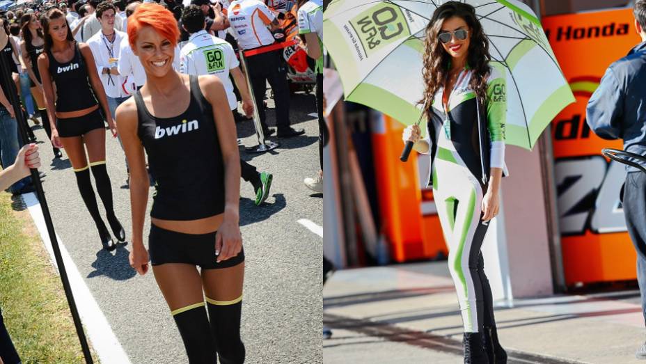 Veja as belas garotas que marcaram presença no GP da Espanha e saiba como foi a corrida! | <a href="%20https://gutenberg.quatrorodas.abril.com.br/moto/galerias/competicoes/motogp-jerez-corrida-740566.shtml" rel="migration">Leia mais</a>