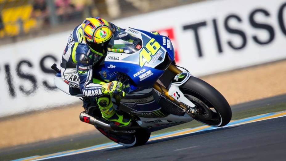 A Yamaha veio na sequência, com Valentino Rossi em terceiro... | <a href="https://gutenberg.quatrorodas.abril.com.br/moto/noticias/motogp-pedrosa-lidera-treinos-le-mans-741656.shtml" rel="migration">Leia mais</a>