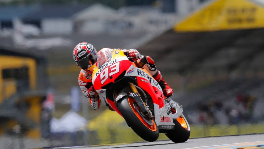 Marc Márquez (Repsol Honda Team) conquista pole em Le Mans, a segunda do ano | <a href="https://gutenberg.quatrorodas.abril.com.br/moto/noticias/motogp-marquez-conquista-pole-le-mans-741738.shtml" rel="migration">Leia mais</a>