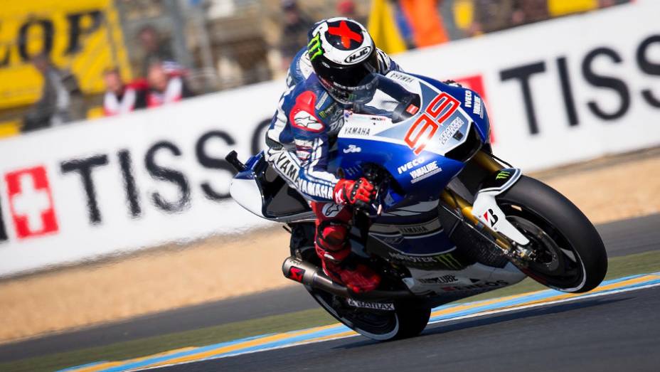 Jorge Lorenzo (Yamaha Factory Racing) ficou em segundo | <a href="https://gutenberg.quatrorodas.abril.com.br/moto/noticias/motogp-marquez-conquista-pole-le-mans-741738.shtml" rel="migration">Leia mais</a>