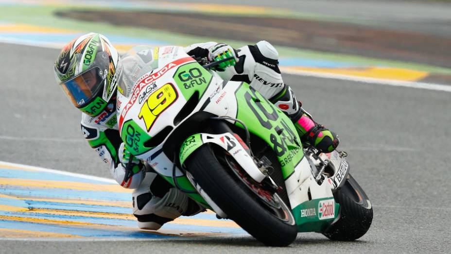 Alvaro Bautista (GO&FUN Honda Gresini) ficou com o sexto lugar | <a href="https://gutenberg.quatrorodas.abril.com.br/moto/noticias/motogp-pedrosa-vence-corrida-le-mans-741797.shtml" rel="migration">Leia mais</a>