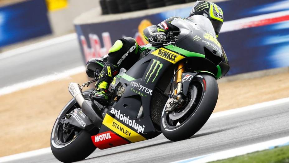 Cal Crutchlow (Monster Yamaha Tech 3) fechou os cinco primeiros | <a href="https://gutenberg.quatrorodas.abril.com.br/moto/noticias/motogp-marquez-lidera-laguna-seca-747560.shtml" rel="migration">Leia mais</a>